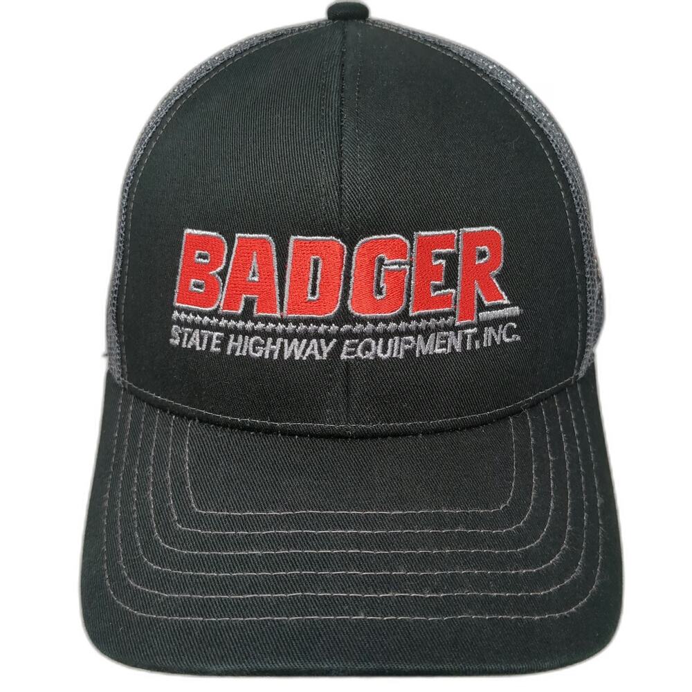 Outdoor Cap Trucker Hat Black One Size Badger State Highway Equipment Inc Mesh